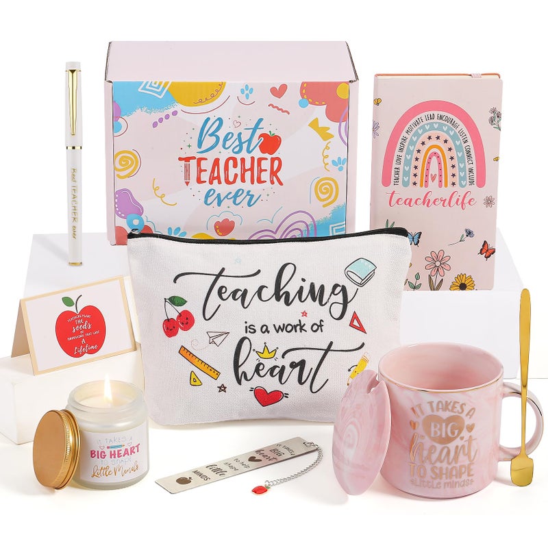 DHQH Teacher Appreciation Gift Sets from Student Teacher Gifts Basket for Women Unique Funny Christmas/Retirement/Birthday Thank You Gift for Best Teachers - Image 1